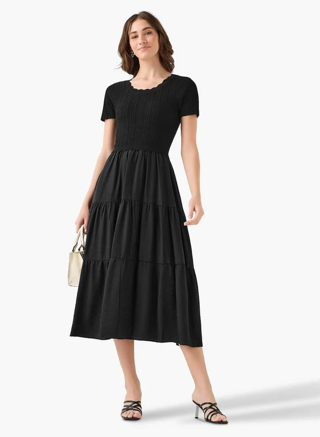 2Xtremz 2Xtremz Tiered Midi Dress